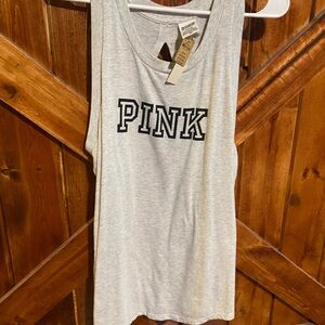 PINK Victoria's Secret Light Gray Tank Top